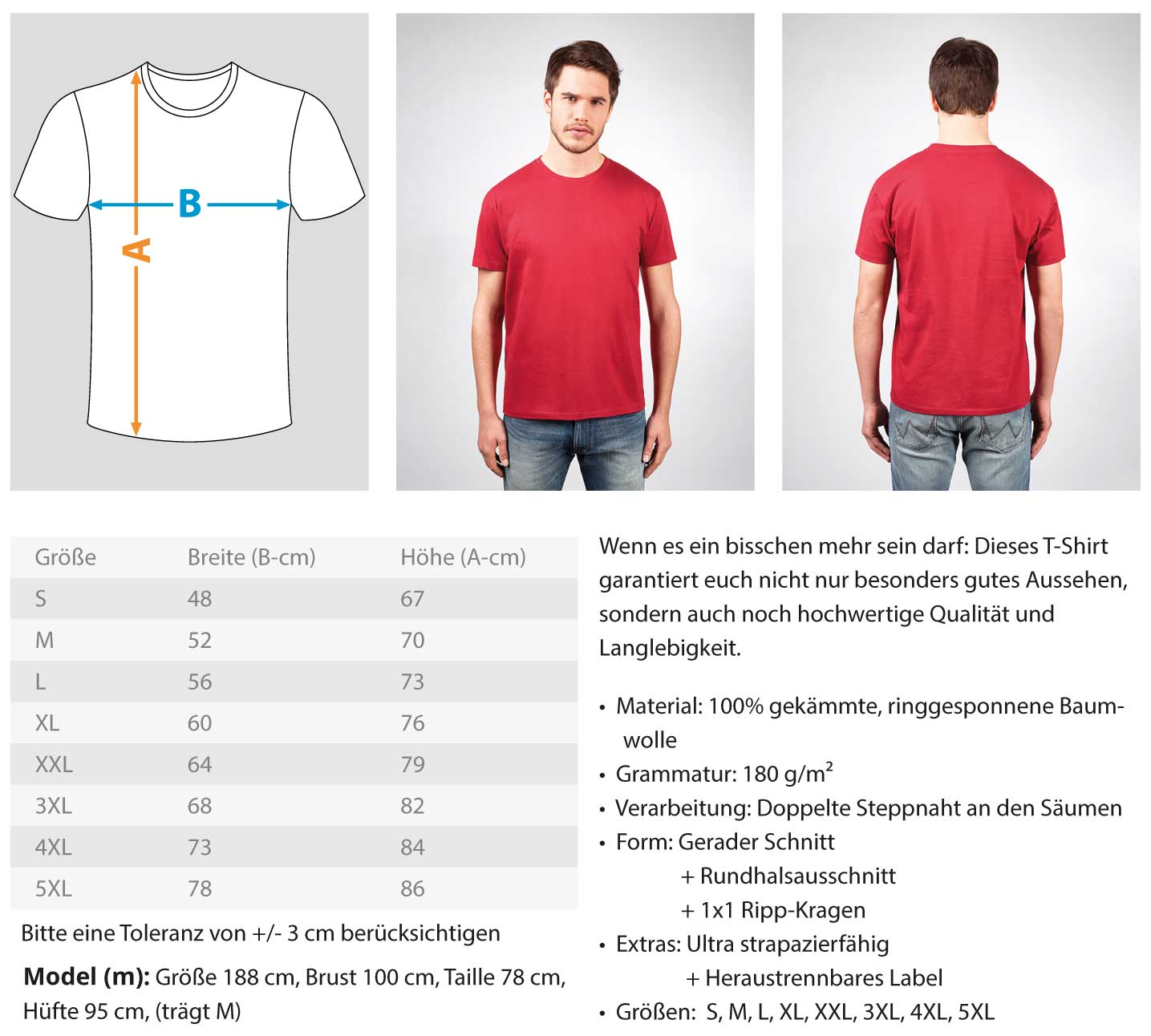 Herzschlag - Herren Premiumshirt