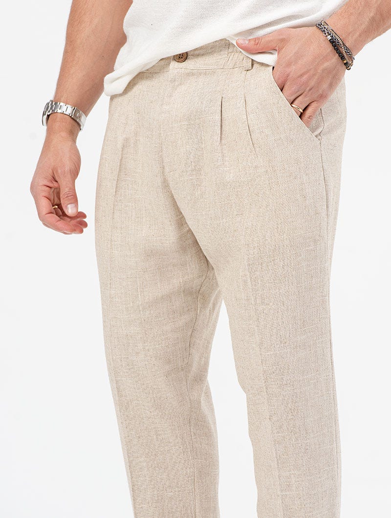 FEDRO CASUAL PANTS IN BEIGE