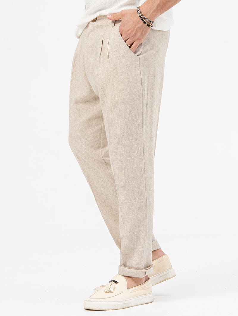 FEDRO CASUAL PANTS IN BEIGE