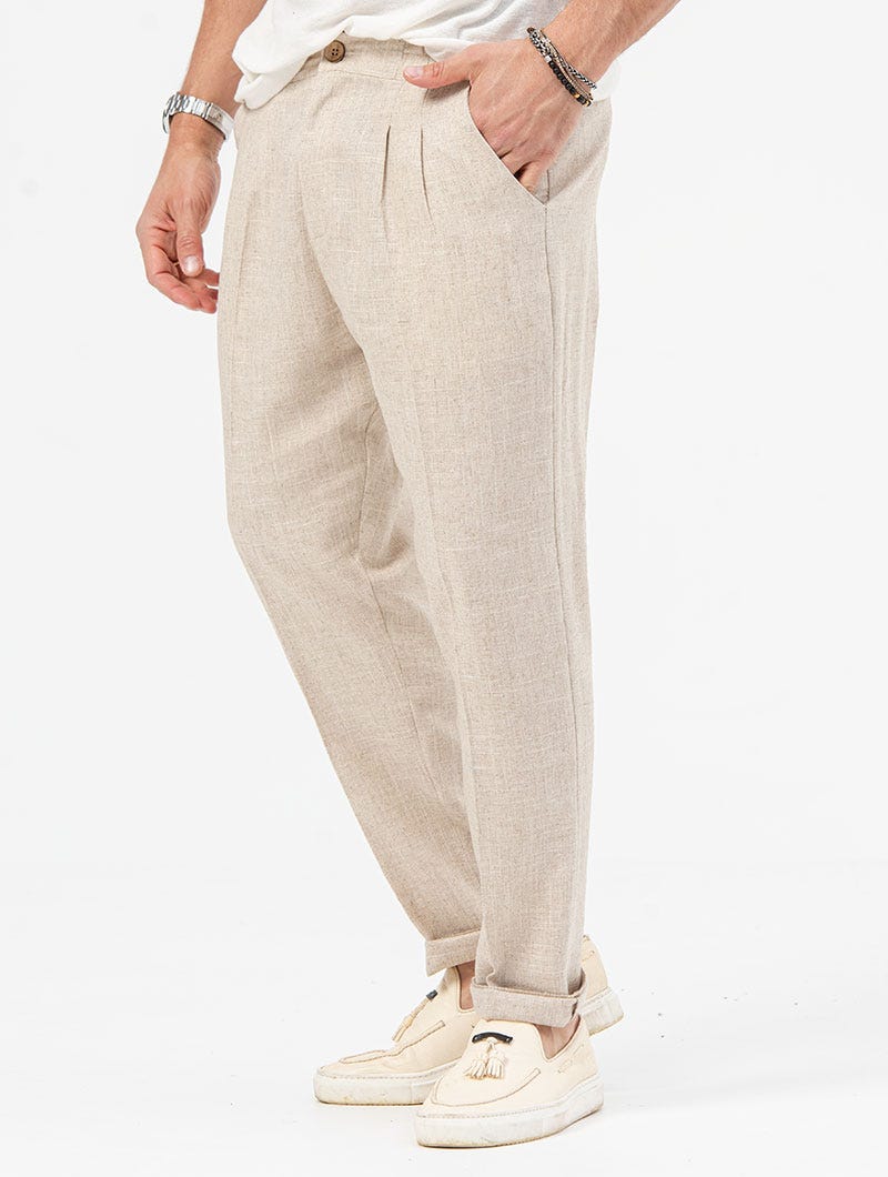 FEDRO CASUAL PANTS IN BEIGE