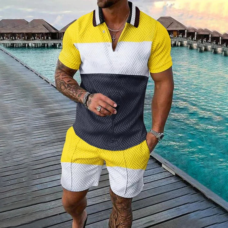 Coastal Man Polo Shirt And Shorts Co-Ord