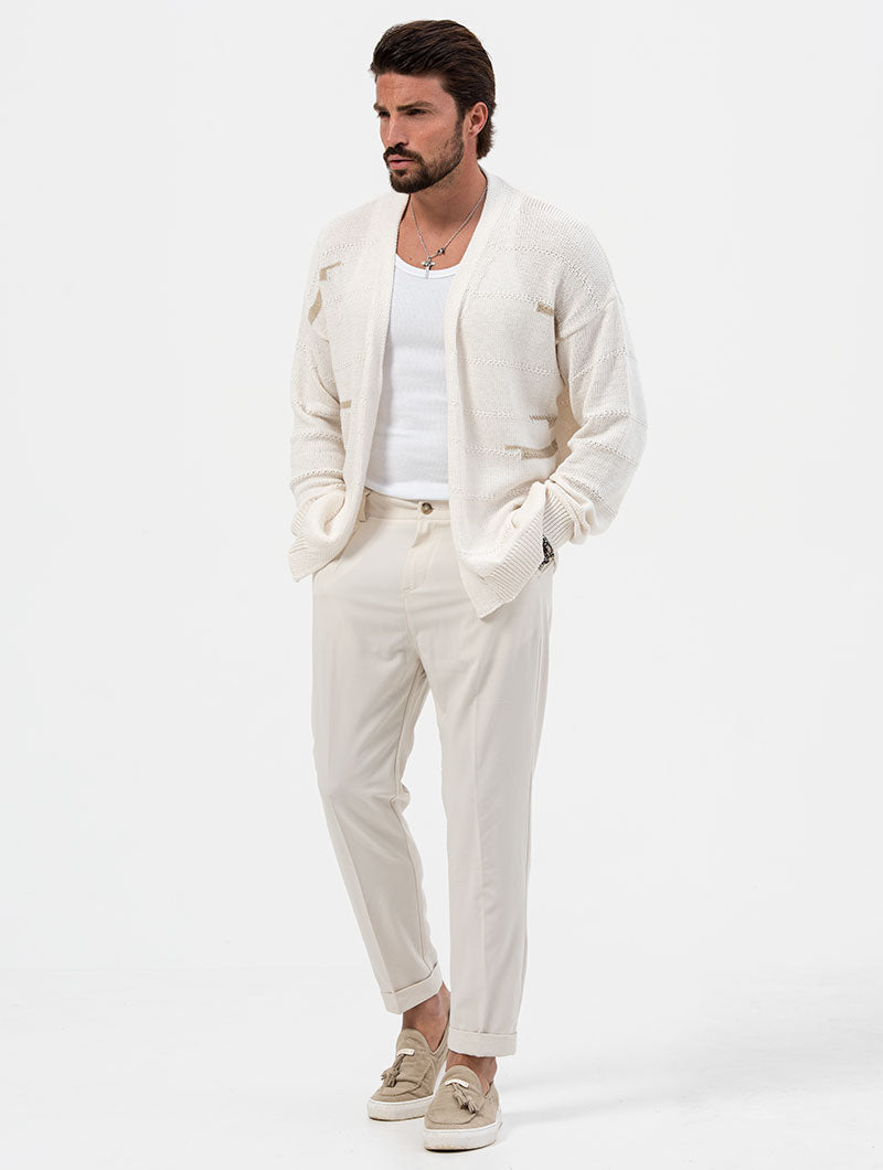 BEN CASUAL PANTS IN CREAM