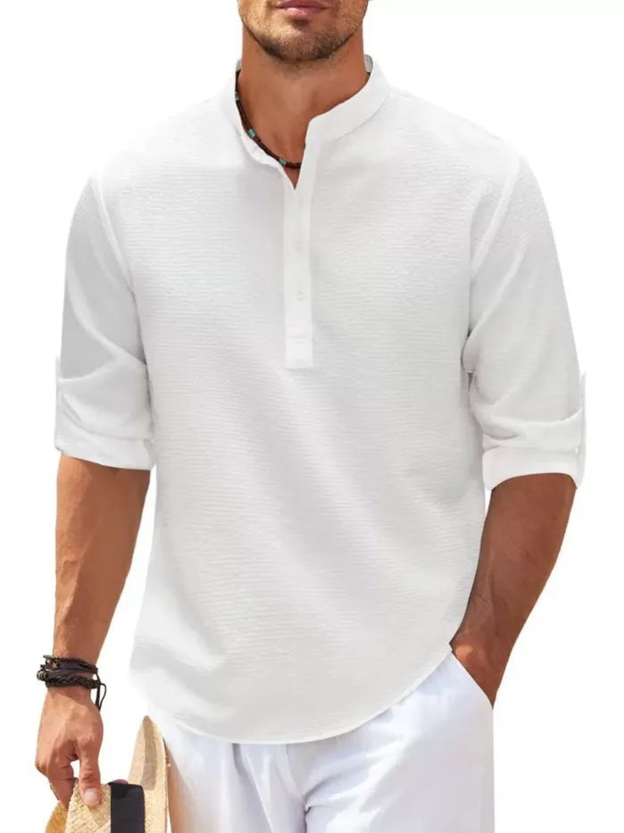 Cotton Linen Long-Sleeved Shirts