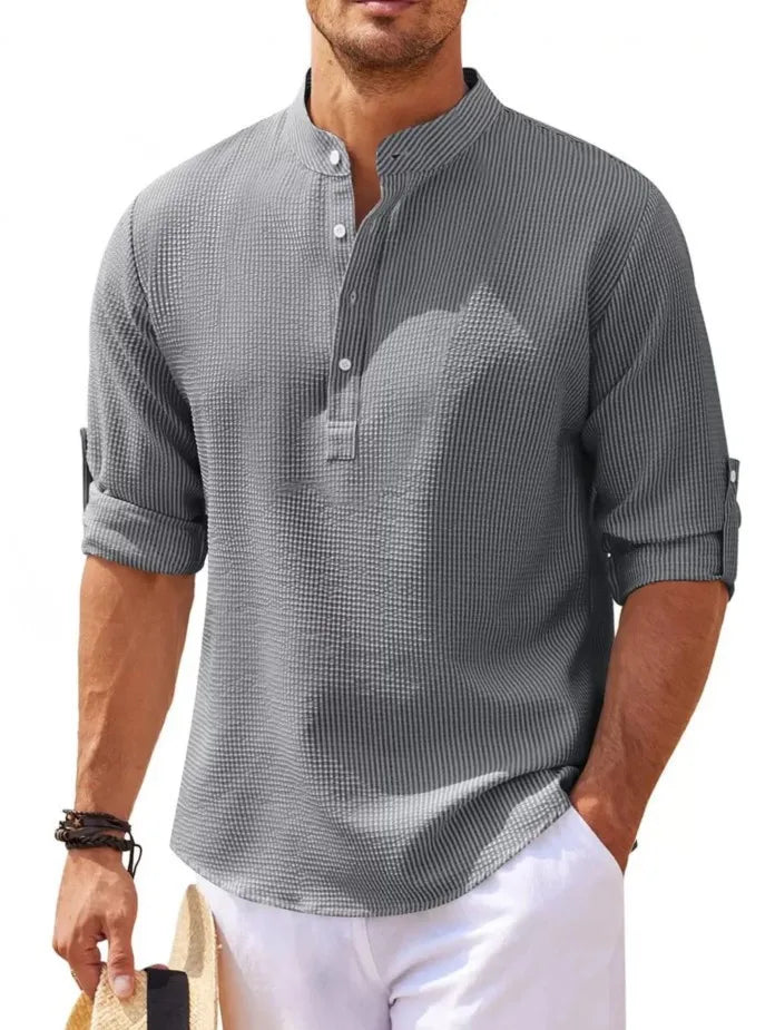 Cotton Linen Long-Sleeved Shirts