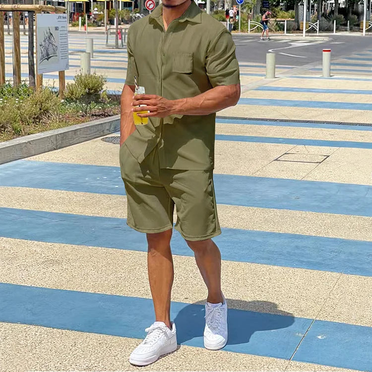 Casual Shorts Shirt And Shorts Co-Ord